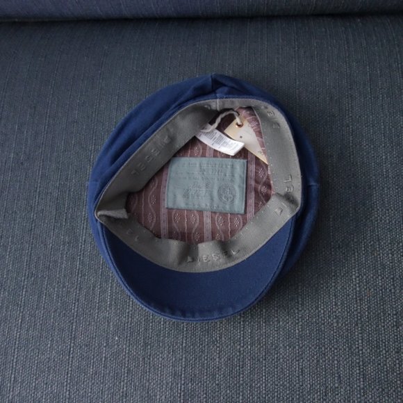 Diesel Blue Tickets Please Berretto 100% Cotton Hat Size II - Picture 8 of 16